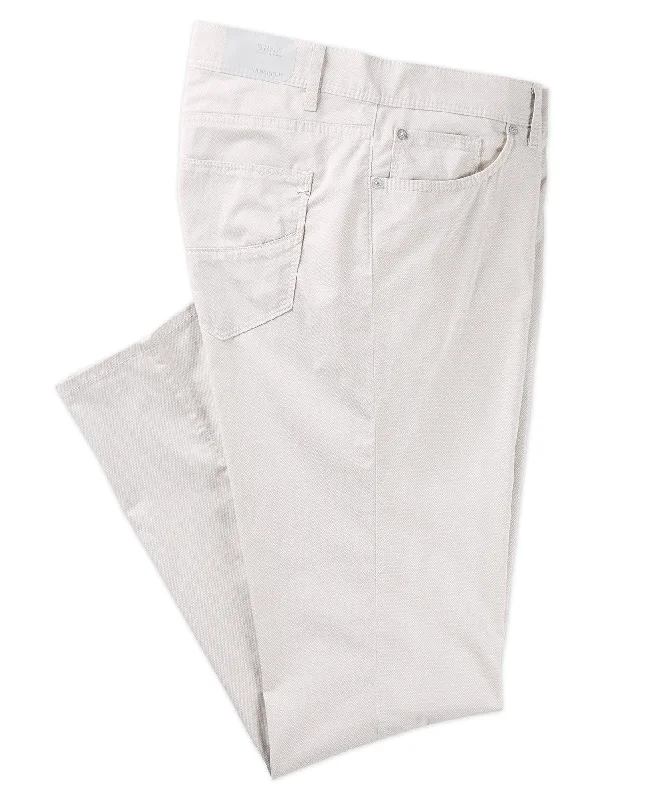 Comfortable Denim Joggers for Laid-Back Style-Brax Micro Crosshatch 5-Pocket Pant