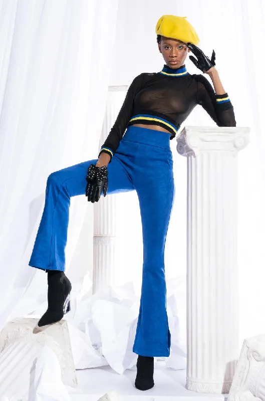 Classic Black Skinny Pants for Sleek Look-SUEDE PANT