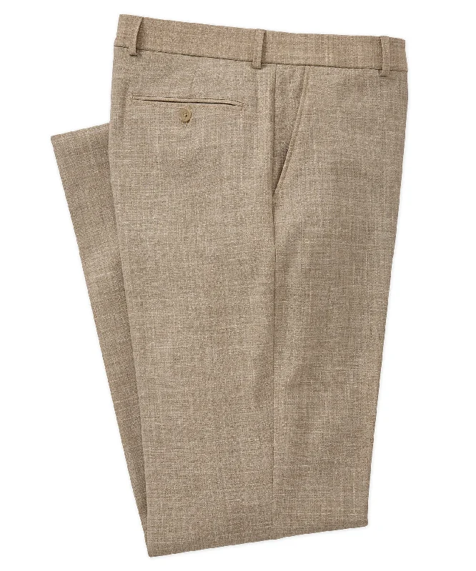 Classic Tapered Chinos Pants for Polished Look-Bi-Stretch Performance Flat-Front Pant