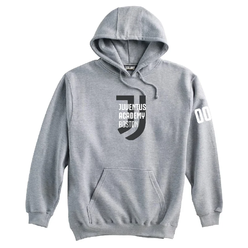 Zip-Up Hoodie for Easy Comfort and Style-Juventus Academy Boston Supporters Pennant Super 10 Hoodie Grey