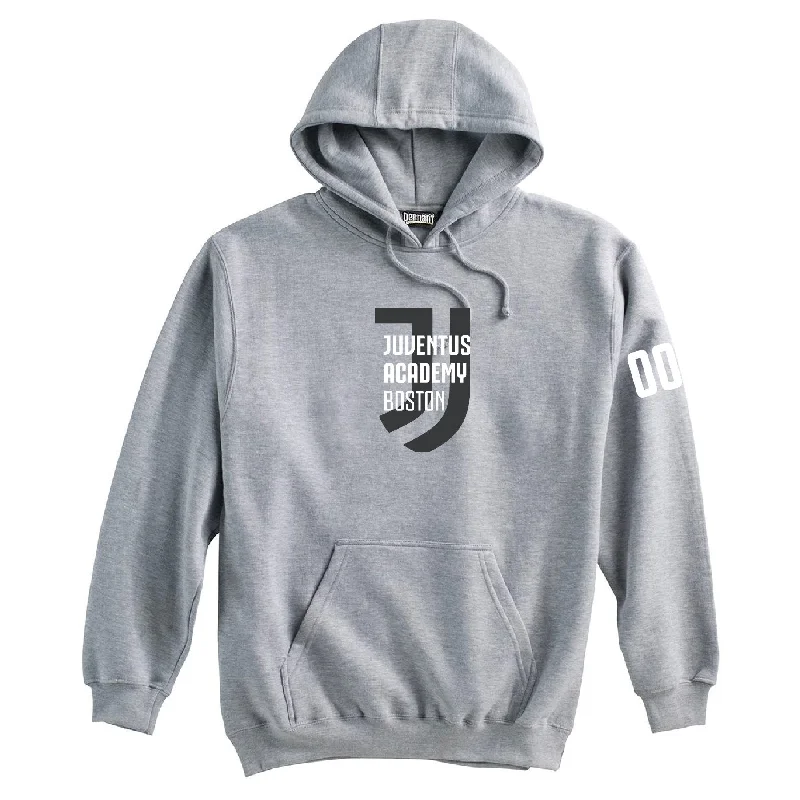 Comfortable Hoodie with Ribbed Cuffs for a Perfect Fit-JAB FAN - Supporters Pennant Super 10 Hoodie Grey