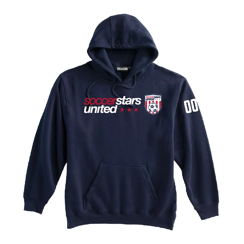 Slim Fit Hoodie for Modern Looks-Soccer Stars United Miami Supporters Pennant Super 10 Hoodie Navy